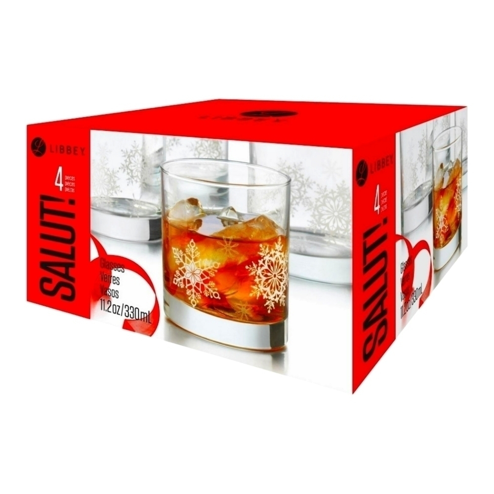Libbey Snowflake Old Fashioned Glass Set